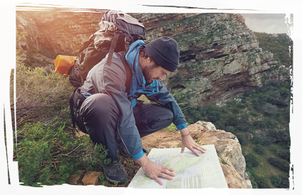 Man looking at Map