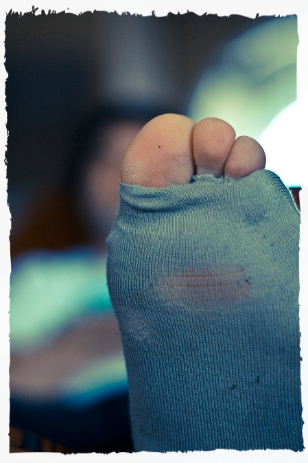 Toes in old socks