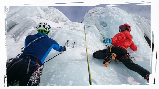 People climbing ice