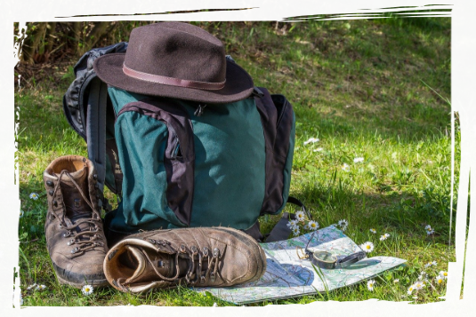 Hiking Equipment Back pack and boots