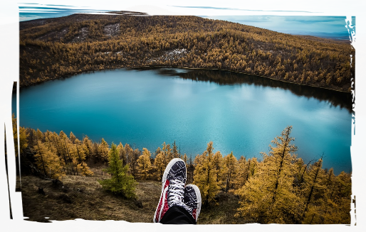 Viewing a lake outdoors