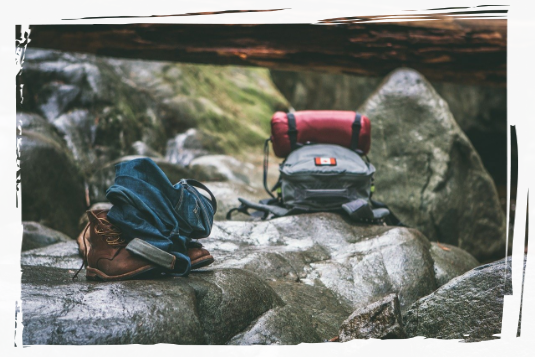 Mountain equipment Equipment on rocks