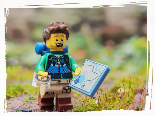 Hiking Person hiking with a map