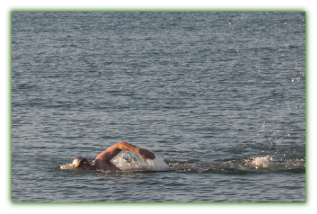 Swimming in open sea